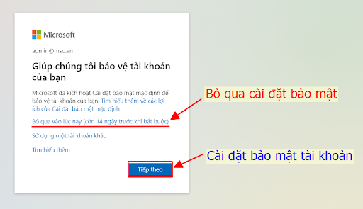 cài đặt bảo mật