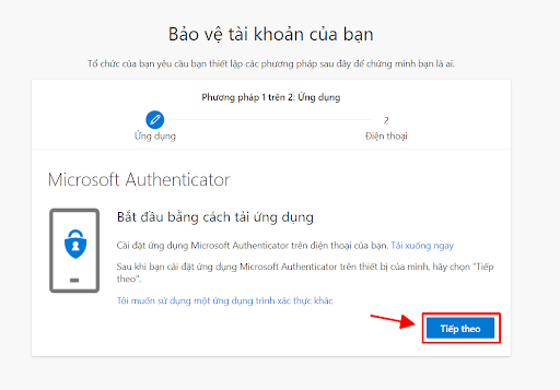 cài đặt microsoft authenticator