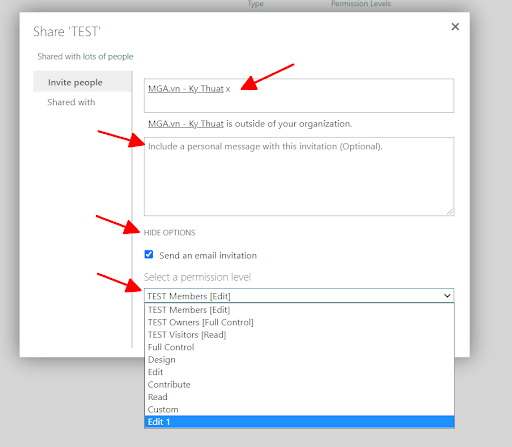 option permission