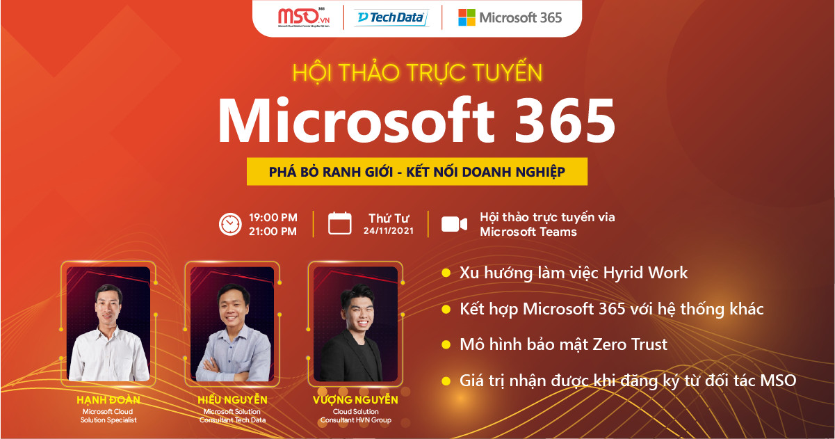 [Webinar] Phá bỏ ranh giới - Kết nối doanh nghiệp cùng Microsoft 365.