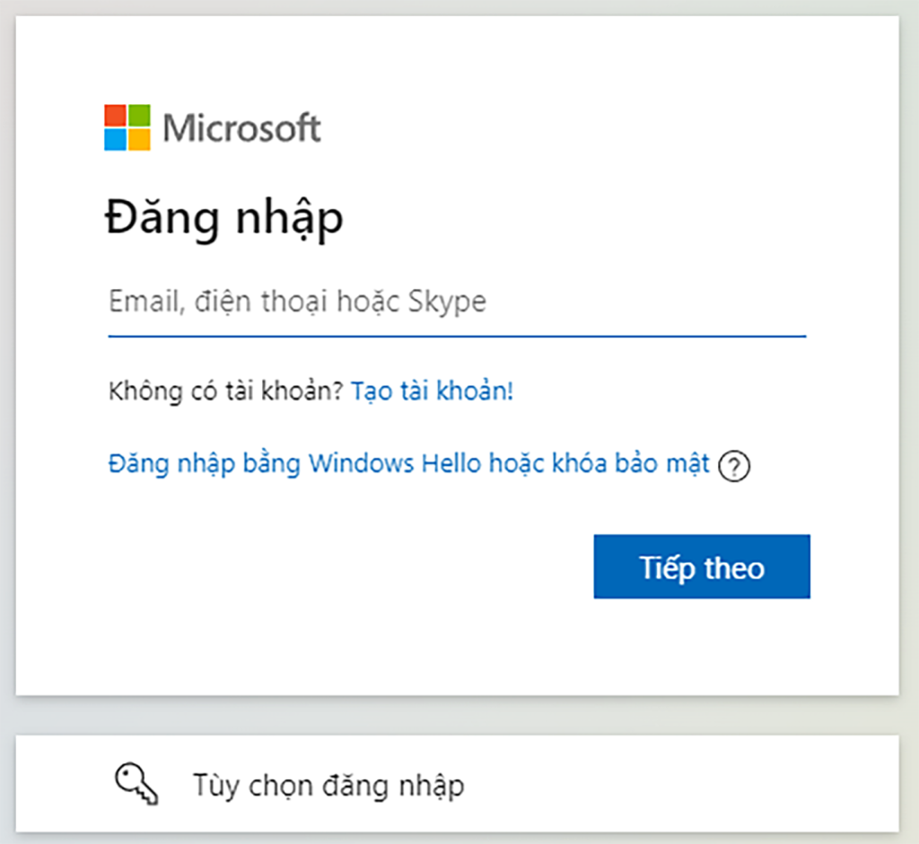 Đăng nhập Outlook 365 email