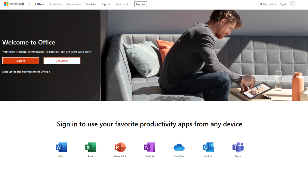 Truy cập địa chỉ website để login mail 365 Outlook