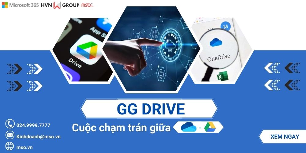gg drive là gì và cuộc chạm trán giữa onedrive với google drive