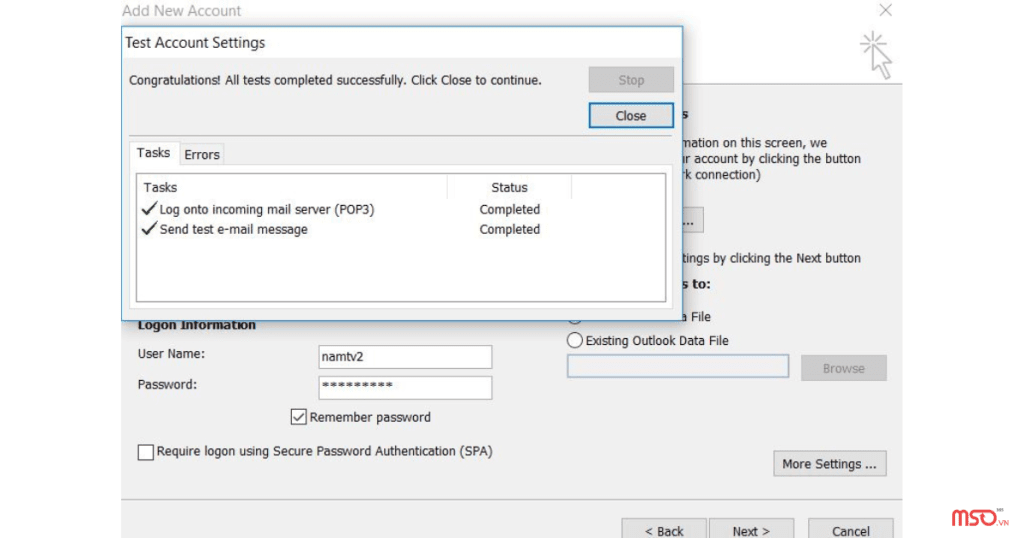 bước 8 office 365 log in outlook