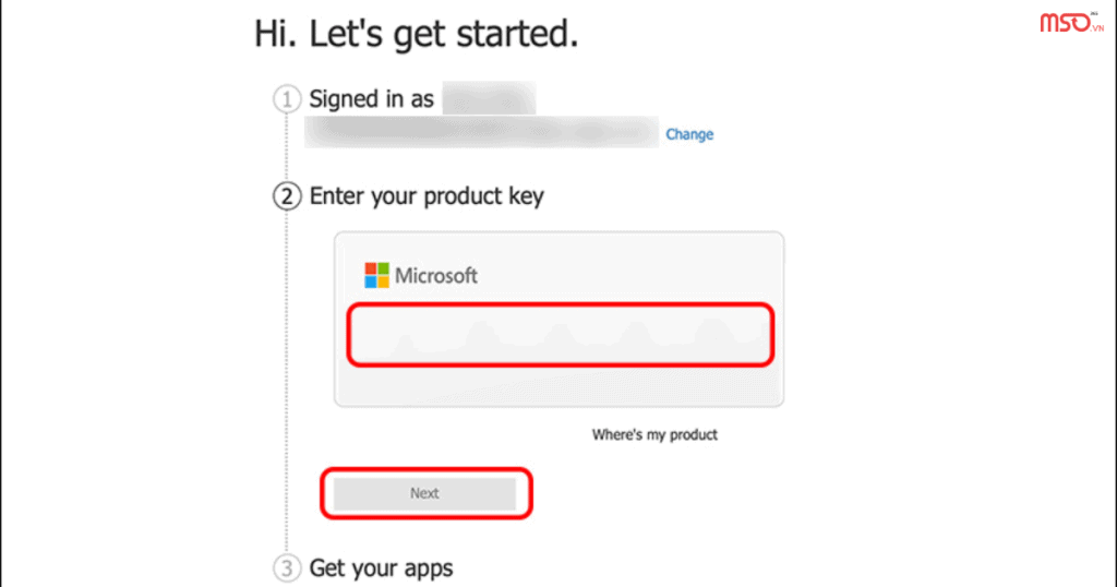 cách kích hoạt office 365 setup bước 3