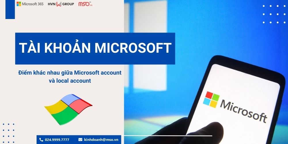 tạo tk microsoft và phân biệt với local account