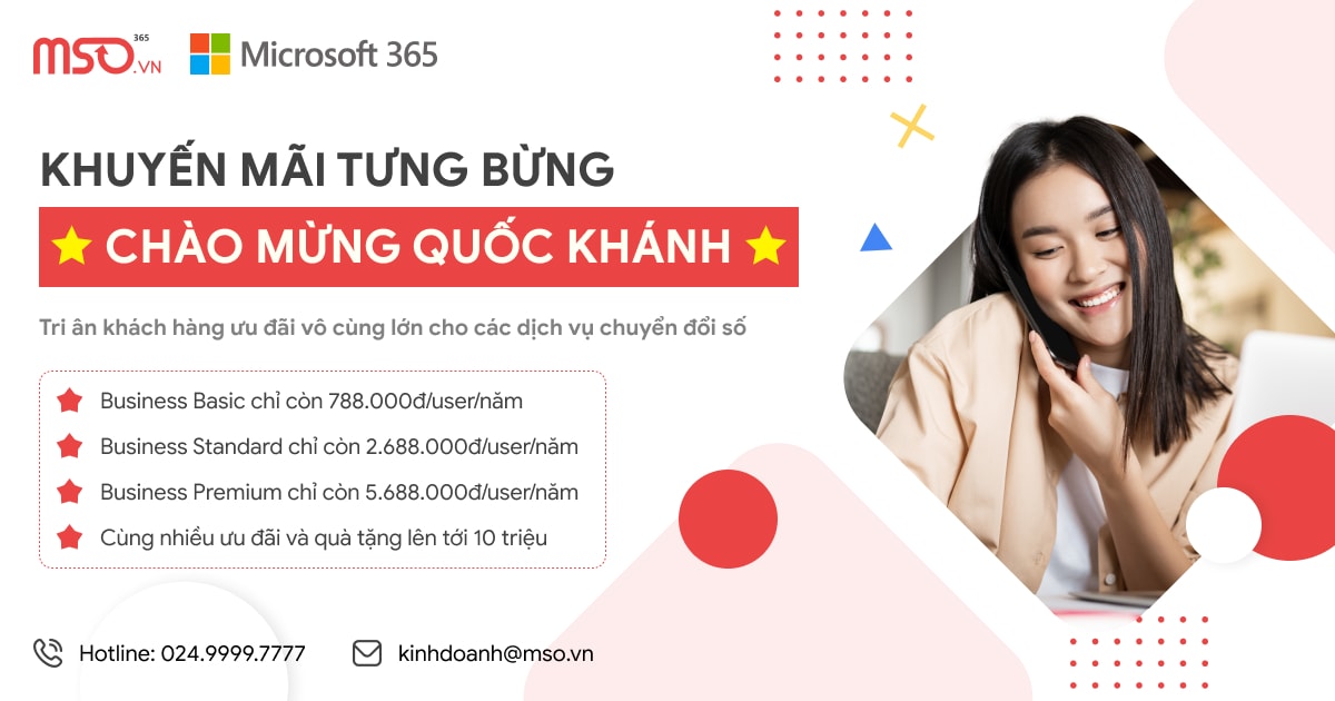 microsoft 365 ưu đãi tháng 9