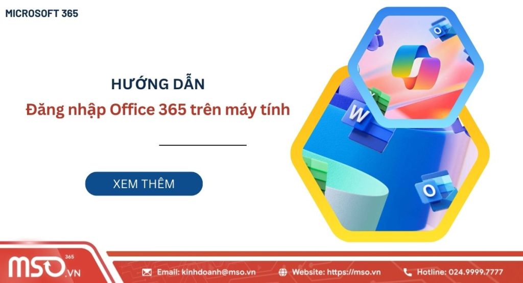 Đăng nhập Office 365 trên máy tính