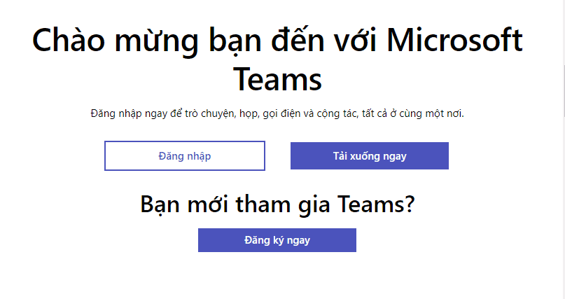đăng nhập teams