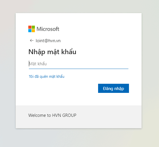 nhập mật khẩu đăng nhập