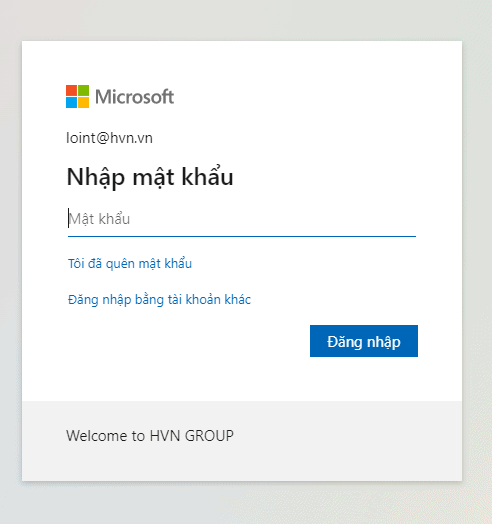 nhập mật khẩu đăng nhập