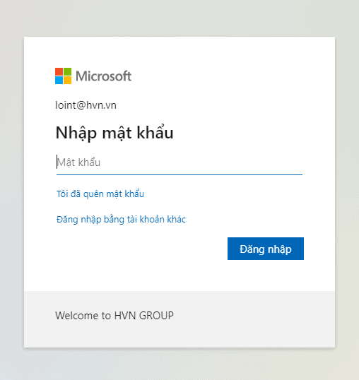 nhập mật khẩu đăng nhập