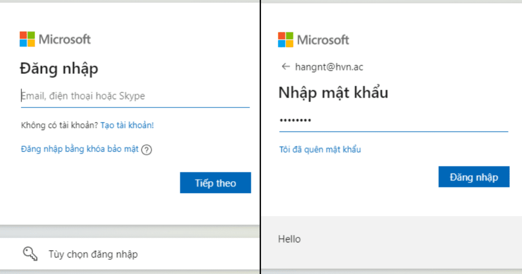 office 365 teams login trên web