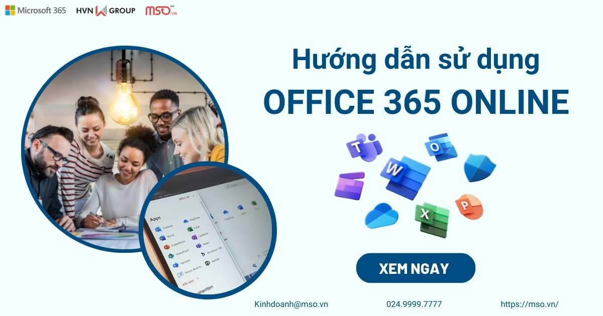 sử dụng office 365 online
