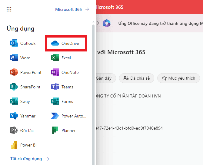 đăng nhập onedrive thành công