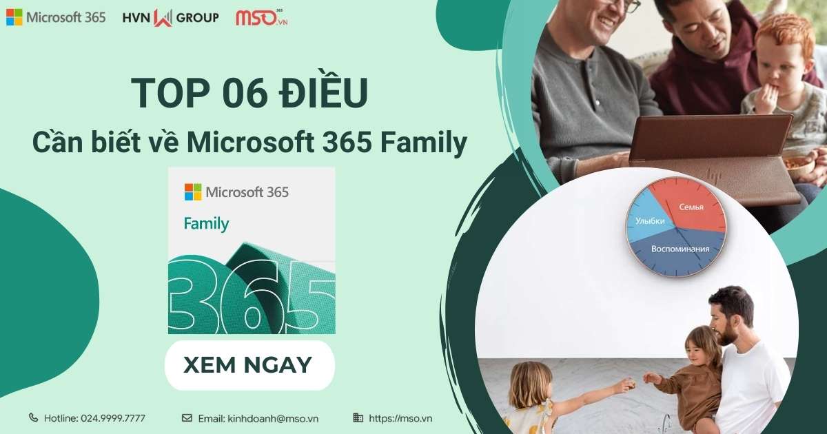 điều cần biết về microsoft 365 family