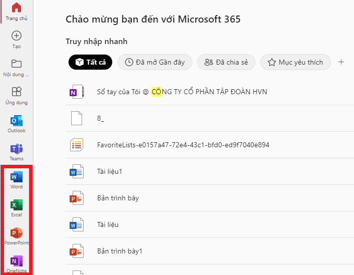sử dụng office 365