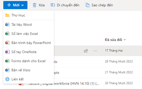 tải lên tài liệu onedrive