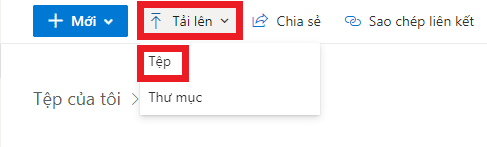 tải tệp lên onedrive