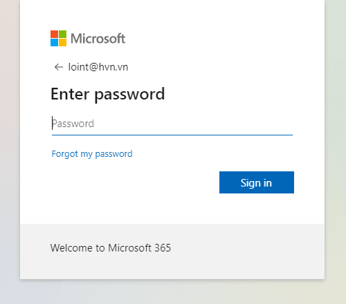 mật khẩu office 365