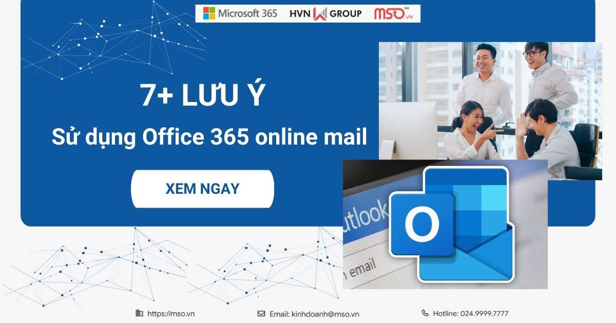 sử dụng office 365 online mail