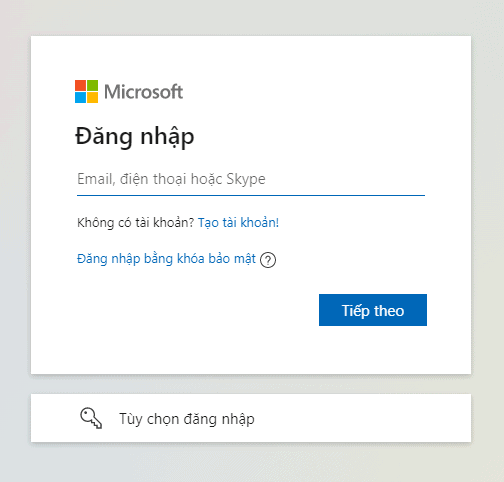 đăng nhập email outlook