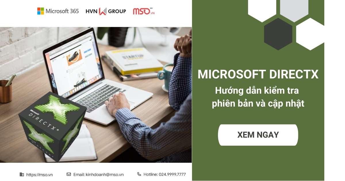 microsoft directx kiểm tra và cập nhật