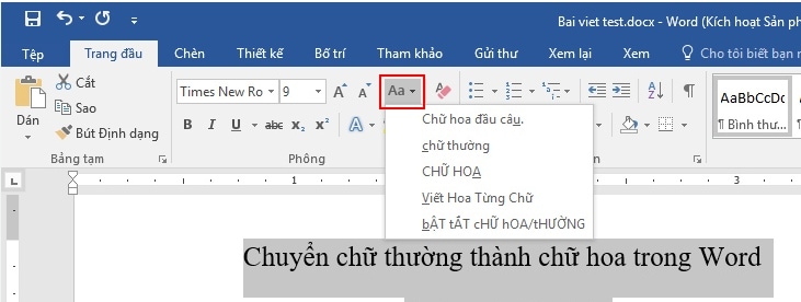 chứ thường thành hoa