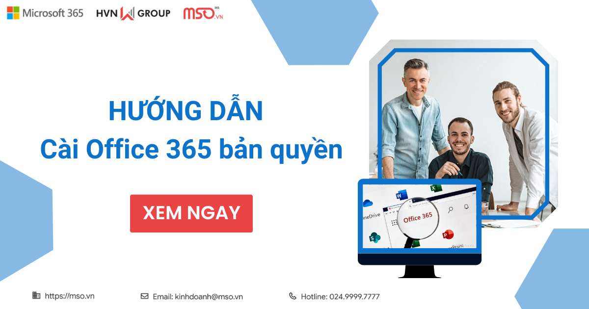 hướng dẫn cài office 365 bản quyền
