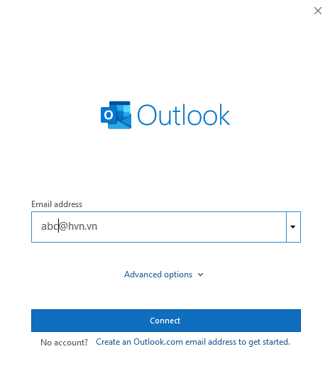 đăng nhập outlook máy tính