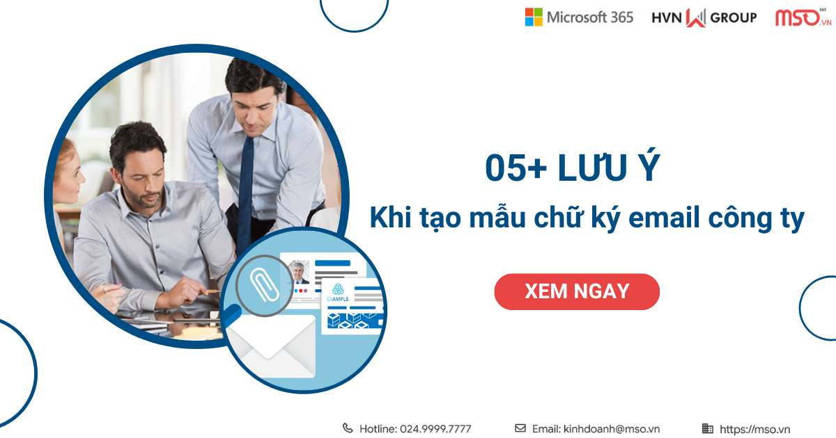 tạo mẫu chữ ký email công ty