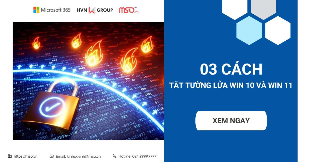 03 cách tắt tường lửa win 10