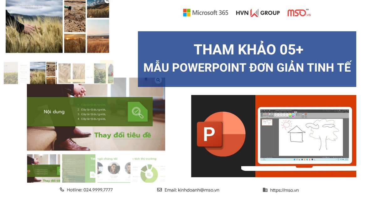 05 mẫu powerpoint đơn giản tinh tế