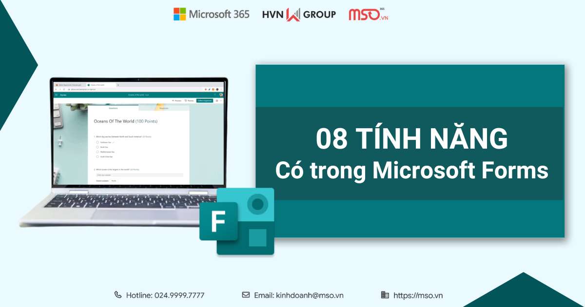 08 tính năng trong microsoft forms