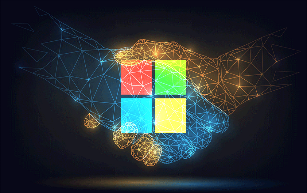 hợp tác microsoft