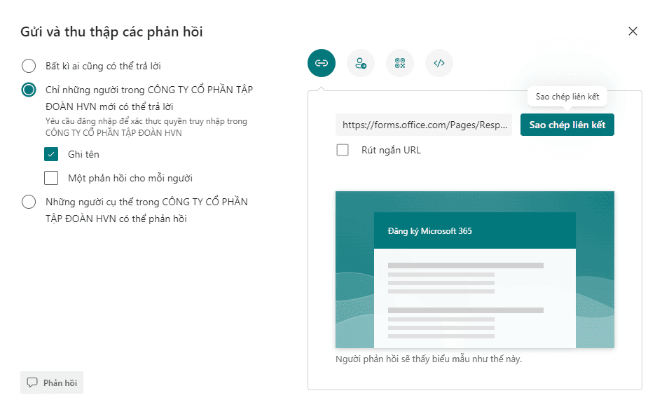 thu thập câu trả lời