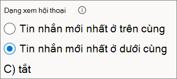 xem thư dưới dạng hội thoại