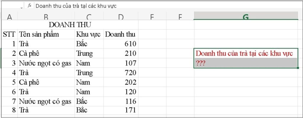 hàm sumproduct tính tổng các mã giống nhau