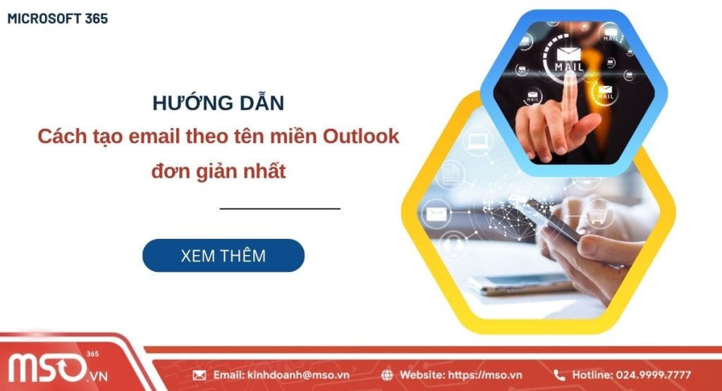 tạo email theo tên miền outlook