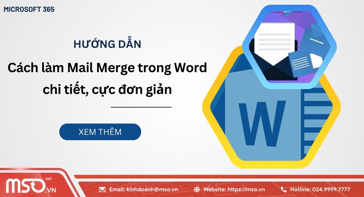 Hướng dẫn cách làm mail merge