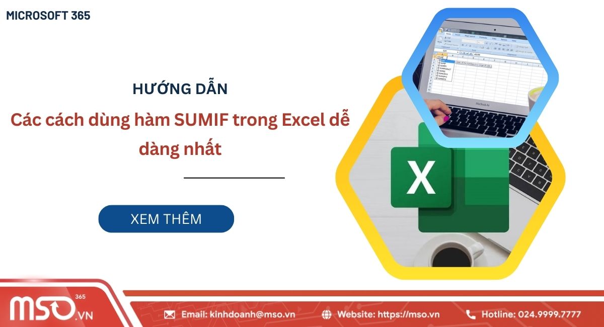 Hướng dẫn cách dùng hàm Sumif trong Excel dễ dàng nhất