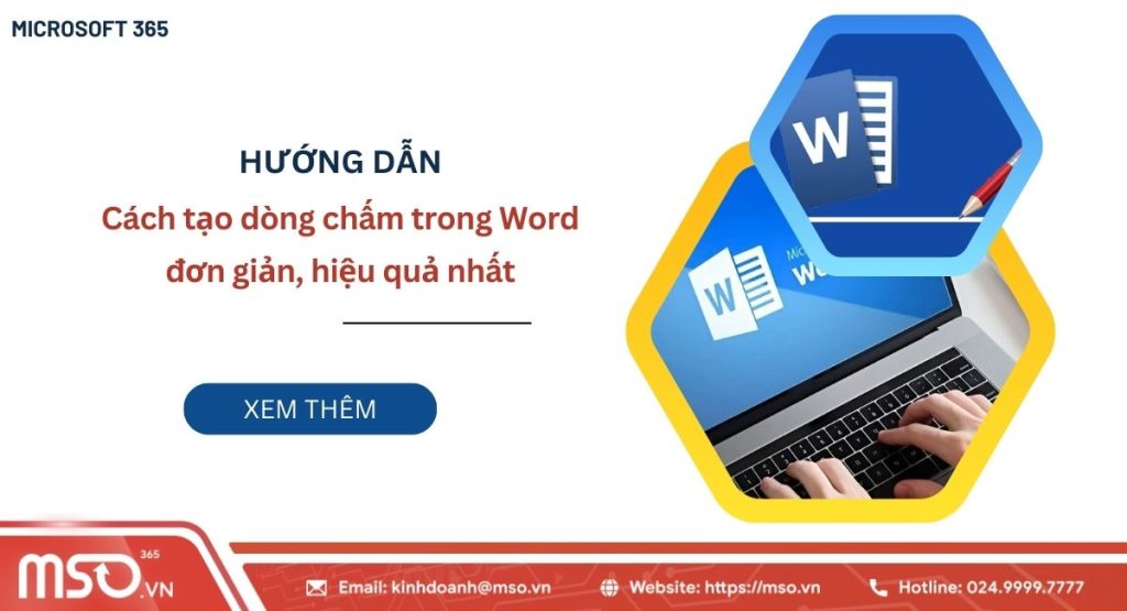 Cách tạo dòng chấm trong Word