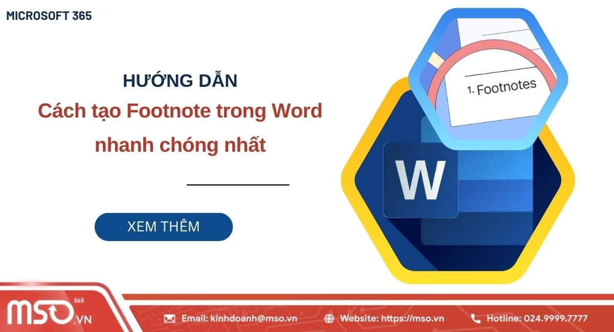 footnote trong word