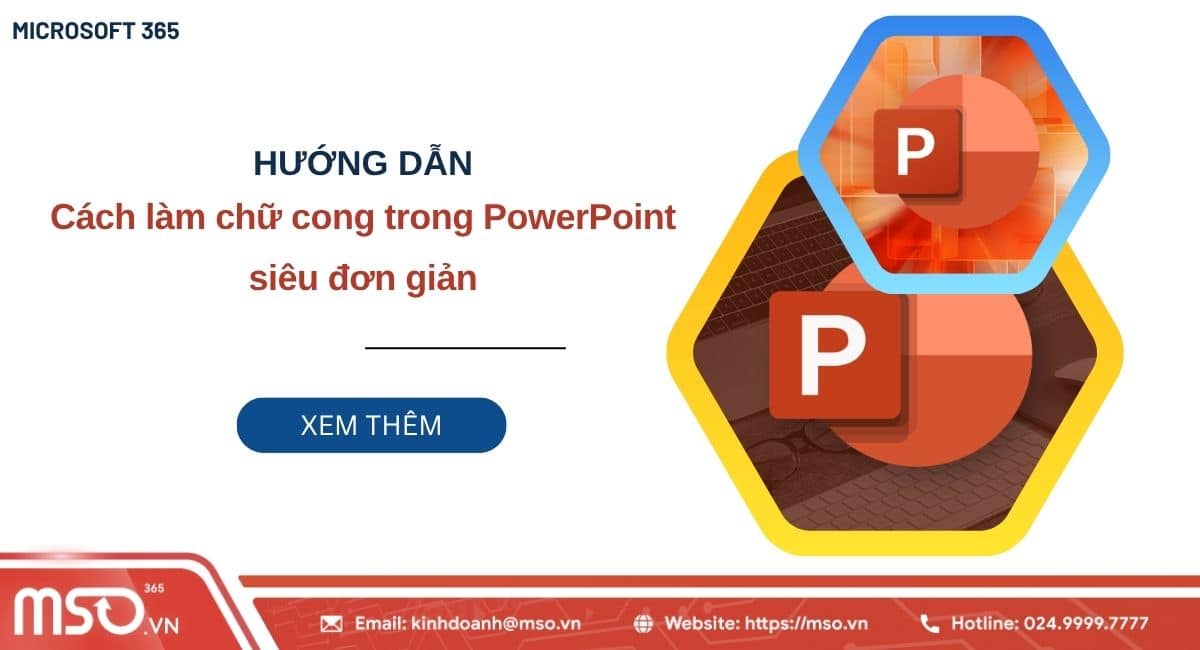 cách làm chữ cong trong powerpoint