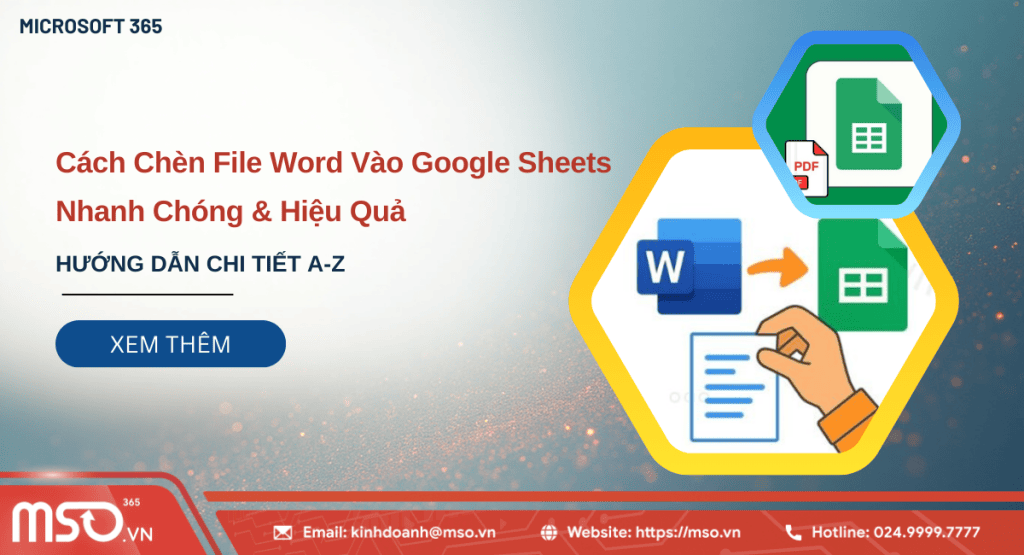 cách chèn file word vào google sheet