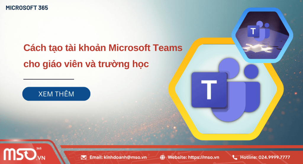 tạo tài khoản microsoft teams cho giáo viên