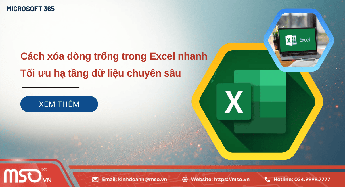 cách xóa dòng trống trong excel nhanh