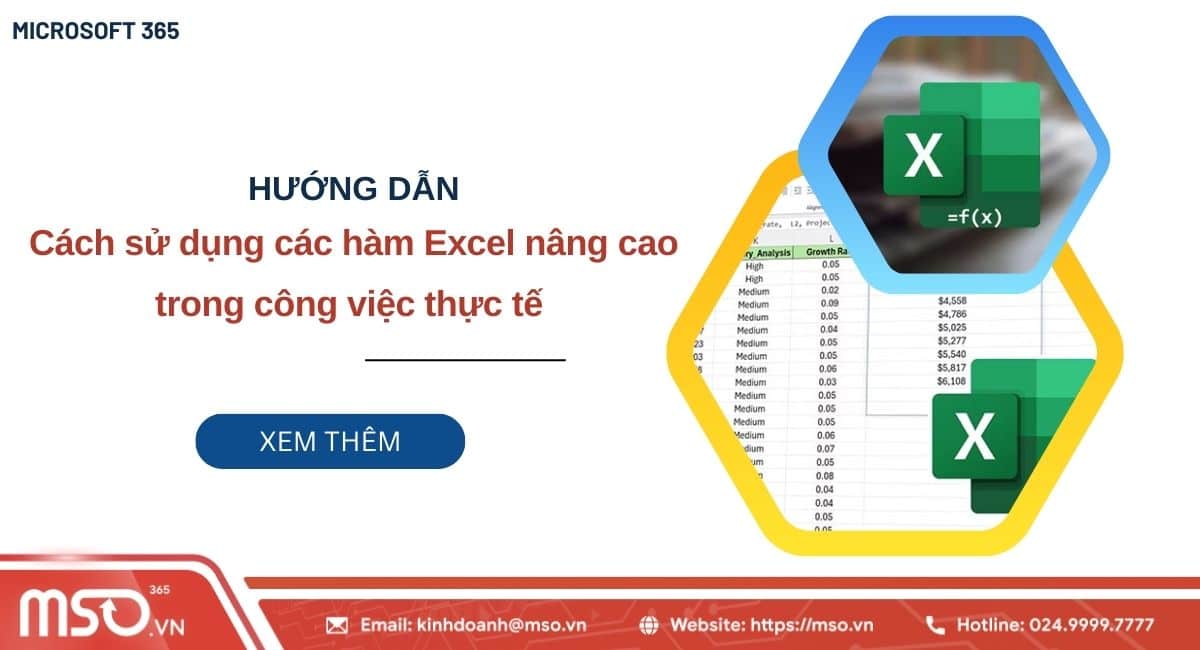 các hàm excel nâng cao