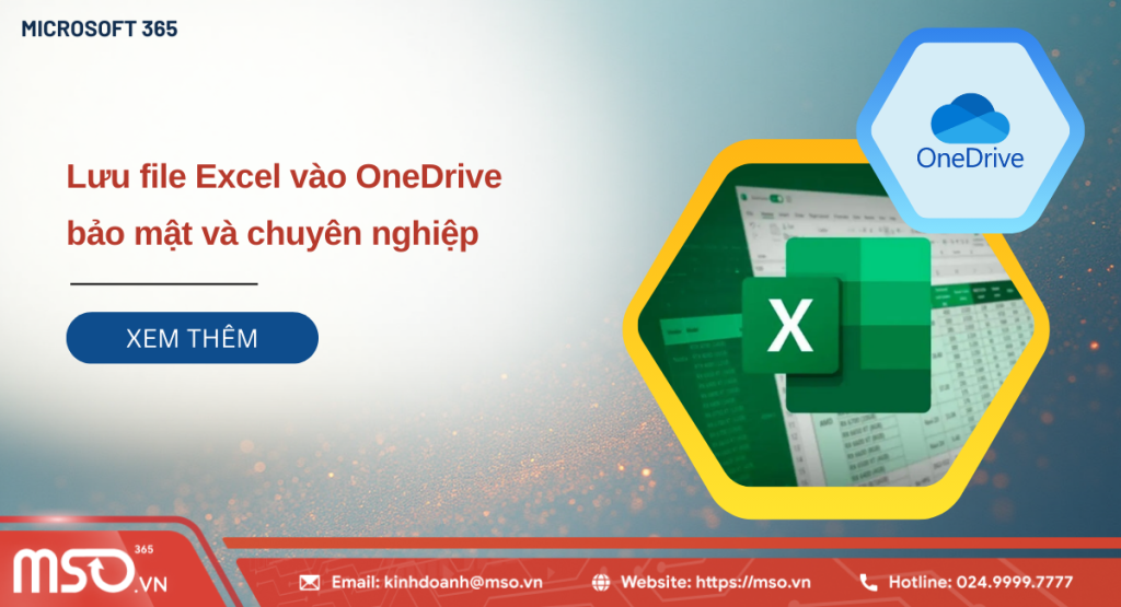 lưu file excel vào onedrive